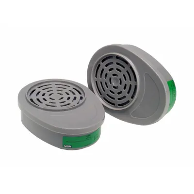 MSA Cartridge: Ammonia (AM)/Methylamine (MA), Green Color, Bayonet, Air Purifying Respirator - MSA Advantage 200 LS, 420, 1000, 3000, 4000 Reusable Respirators Compatible Filters & Cartridges