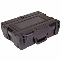 This FLAMBEAU case features a pick and pluck foam interior for custom cutouts to secure items. It has a single-throw closure and is stationary, not carry-on size. Suitable for transporting and storing sensitive instruments, tools, or equipment in industrial, field-service, and lab environments