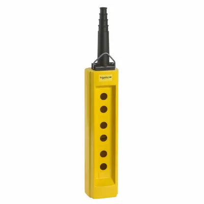 SCHNEIDER Pendant Enclosure: 6 Holes, 22 mm Operator Size - Pendants with Rubber Sleeve-Protected Cable Entries