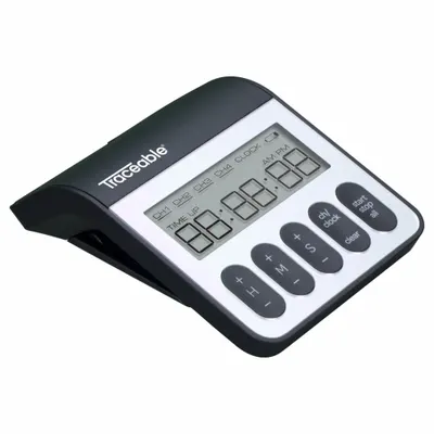TRACEABLE (4) Channel Timer: Display Previously Programmed Countdown Times - Digital Timers