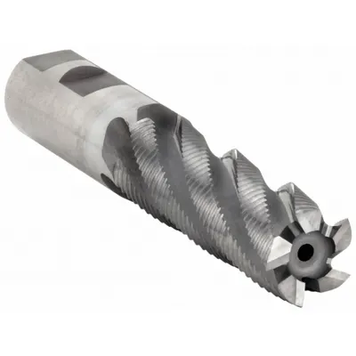 OSG Roughing End Mill: Cobalt, TiCN Coated, 6 Flute, Fine Pitch, 1-1/2" Mill Dia - General Purpose Cobalt Roughing End Mills