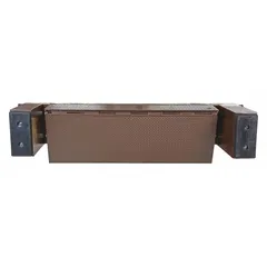 This manual hydraulic-operated dock leveler bridges the gap between a loading dock and truck bed for forklift loading and unloading. Includes control box, cylinder, hydraulic lines, motor, oil, and pump operating at 115V. Features a 5-inch service height and rubber bumpers.