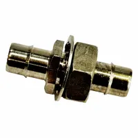 MEM-CO Mini Barb Fitting: 1/8 in ID x 1/8 in ID Size, Tube x Tube, Brass, Bulkhead (MPN 5/16BK3-NP)