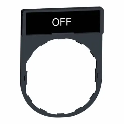 SCHNEIDER Legend Plate: 22 mm Panel Mounting Size, Rectangular - Push-Button Rings & Plates