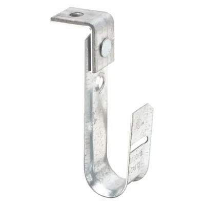NVENT CADDY J-Hook Angle Bracket: Screw-On with Locking Latch, 3/4 in Max. Bundle Dia. - Ceiling Mount J-Hooks