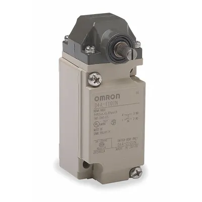 OMRON Plug-In Limit Switch: Roller Arm Plunger, Metallic, Momentary, Plug-In - Rotary-Motion Limit Switches without Levers