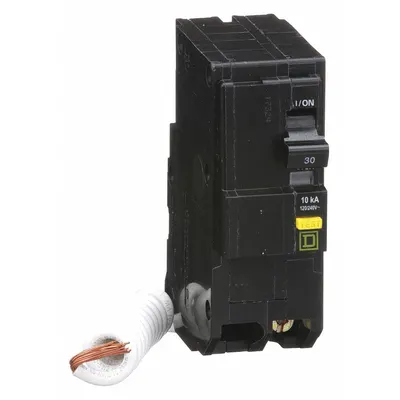 SQUARE D Miniature Circuit Breaker: 30 A, 120/240V AC, Single Phase, 10kA at 120/240V AC - QO Series, Plug-In Square D Miniature Circuit Breakers