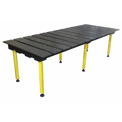 BUILDPRO Welding Table: 30.5 in Ht, 38 in Dp, 78 in Wd, 4,400 lb Wt Capacity - Fixed-Height Modular Welding Tables
