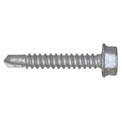 TEKS Self-Drilling Screw: #10 Size, 1 1/2 in Lg, Steel, Climaseal, Hex Washer - Metal-to-Metal-Joining Self-Drilling Screws