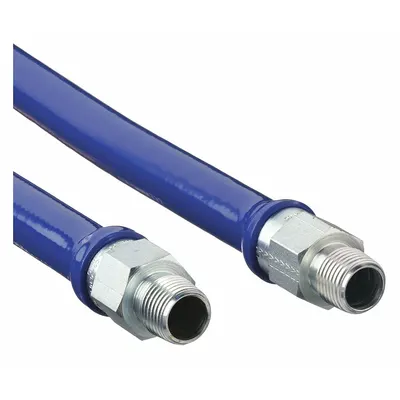 DORMONT Gas Safety Hose: 1 in Hose Inside Dia., 4 ft Hose Lg, 451,000 BTU Capacity - Moveable Foodservice Connectors