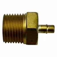 MEM-CO Mini Barbed Fitting Adapter: 3/4 in ID x 3/4 in Pipe x 3/4 in ID Size, MNPT x Tube, Brass (MPN 3/4B3)