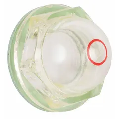 This oil level sight glass with gasket allows visual monitoring of oil levels in air compressors. It is designed for use with compressor models 1VN91, 1VN92, AC1-PH65-30G, and AG1-PH65-08G. The included gasket ensures a secure, leak-free installation.