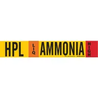 Pipe Marker: HPL, LIQ, High, Fits 8 in and Larger Pipe O.D., 1 Pipe Markers, With (MPN 59925)