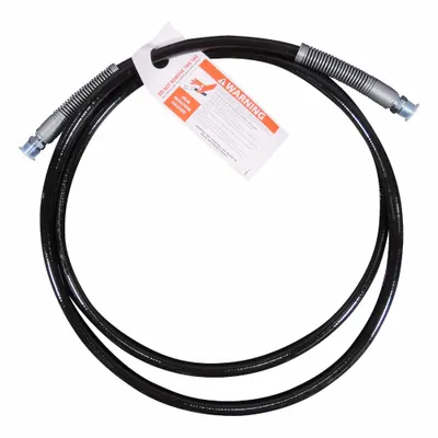 POWER TEAM Hydraulic Hose: 1/4 in ID, NPTF x NPTF, 10 ft Lg, 3/8 in x 3/8 in Fitting Size - Power Team Braid-Reinforced Hose Assemblies