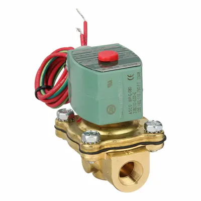 REDHAT Solenoid Valve: 2-Way, Normally Closed, 3/8 in Pipe Size, 110V AC/120V AC - 2-Way/2-Position, Normally Closed Solenoid Valves
