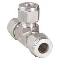 HAM-LET Compression Tee Fitting: 12 mm OD x 12 mm OD x 12 mm OD Fitting Size, Stainless Steel (MPN 764L-SS-12MM)