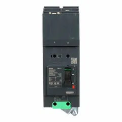 2-pole, 20 A molded case circuit breaker with a maximum AIR rating of 25 kA at 277/408 V AC. Fixed instantaneous trip, AB phase connection, and I-Line terminal connection on one end. Rated for 525 V AC systems. Suitable for overcurrent protection in industrial power distribution panels and branch circuits.