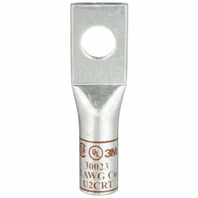 3M Compression Lugs: 5/16 in Stud Size, 2 AWG For Wire Sizes, Stranded Wire Type - One-Hole Compression Lugs