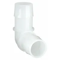 Barbed Fitting Elbow: Barbed, 1 in ID x 1 in ID Fitting Size, HDPE, 260 psi Max Op Pressure, 10 PK (MPN L0-16HDPE)
