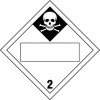 BRADY DOT Container Placard: 2, 10 3/4 in x 10 3/4 in, 10 3/4 in Label Ht, 10 3/4 in Label Wd (MPN 60407)