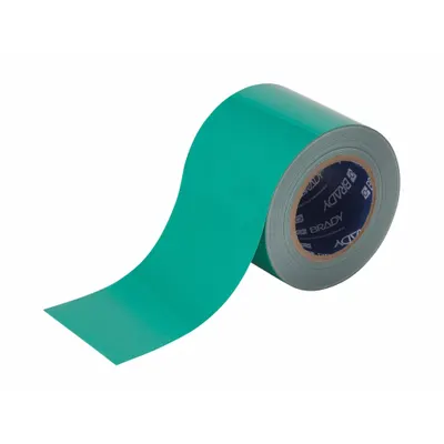 BRADY Floor Marking Tape: Gen Purpose, Solid, Green, 4 in x 100 ft, 8 mil Tape Thick - General Purpose Floor Marking Tape