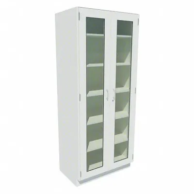 INSTOCK Tall Cabinet: 7 ft Overall Ht, 22 in Overall Dp, 36 in Overall Wd, Glass/Steel - Tall Cabinets