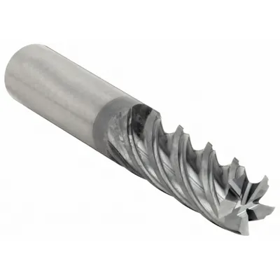 CLEVELAND Square End Mill: Carbide, TiAlN Coated, 5 Flute, 3/4" Mill Dia, 2-1/4" LOC - Fast-Cutting Carbide Square End Mills for Stainless Steel & Super Alloys