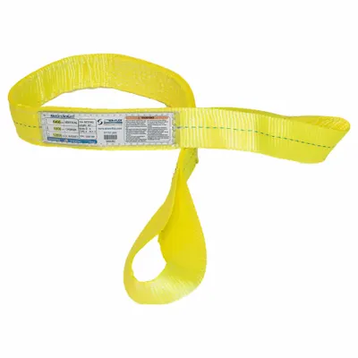 STREN-FLEX Web Sling: Type 4, Polyester, 2 Plies, 20 ft Sling Lg - High-Visibility Polyester Twisted-Eye Web Slings