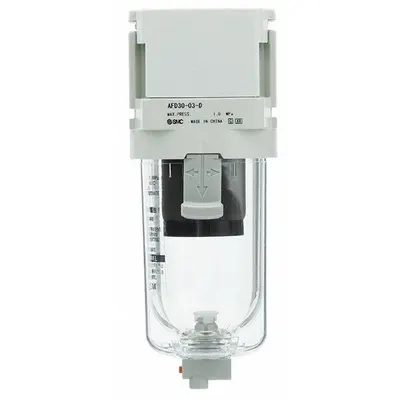 SMC Compressed Air Filter: Water Separator, 3/4 in NPT, 0.01 micron, 21.2 cfm - SMC FRL Air Filters