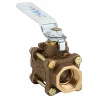 APOLLO Manual Two-Way Ball Valve: 1 in Size, Bronze, Straight, FNPT x FNPT, Full Port Ball Port (MPN 82LF10501)