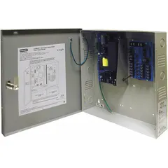 Enclosed power supply board for distributing output power in industrial control systems. Suitable for automation, manufacturing, and process control environments requiring organized power distribution.