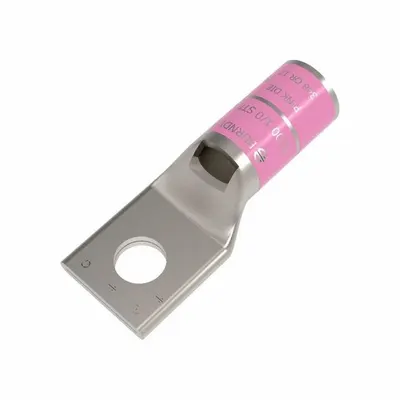 BURNDY Compression Lug: 1/4 in Stud Size, 1/0 AWG – 1/0 AWG For Wire Sizes, Stranded Wire Type - One-Hole Compression Lugs