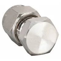 HAM-LET Compression Fitting Cap: 10 mm OD Fitting Size, Compression, Stainless Steel (MPN 7108L-SS-10MM)
