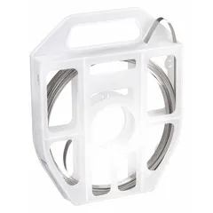 This 201 stainless steel strapping is used for securing, bundling, and clamping industrial components such as pipes, cables, and hoses. With a 50 ft length and 1,875 lb break strength, it is suitable for heavy-duty applications in manufacturing, construction, and maintenance. Color: Gray.