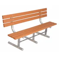 ULTRASITE Outdoor Bench: Extra Heavy-Duty, 72 in Overall Lg, 35 in Overall Ht, Cedar, Silver (MPN g940P-CDR6)