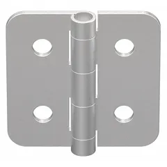 Full surface-mount butt hinge with 2-inch leaf width, made of bronze. Designed for mounting doors or panels to T-slot aluminum framing in industrial enclosures, machine guarding, and workstations.