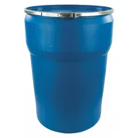 APPROVED VENDOR Transport Drum: HDPE, 47 gal, Lever Lock Ring, Unlined/No Interior Coating, Steel (MPN O-47MB)