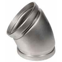 Metal Pipe Elbow: 304 Stainless Steel, 3 in x 3 in, Grooved (MPN 1330007215)