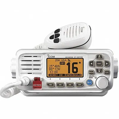 ICOM Marine Mobile Two Way Radio: VHF, Analog and Digital, DSC, 25 W, 1,065 Channels - Vehicle-Mounted Marine Radios