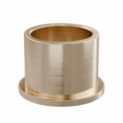 OILITE Flanged Sleeve Bearing: Bronze, SAE 841, 18 mm Bore, 22 mm OD, 18 mm Lg - Lubricated General Purpose Metallic Flanged Sleeve Bearings