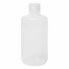 Polypropylene Narrow Mouth Round Lab Bottle, 32 fl oz (1 L), Colorless, with Unlined Closure