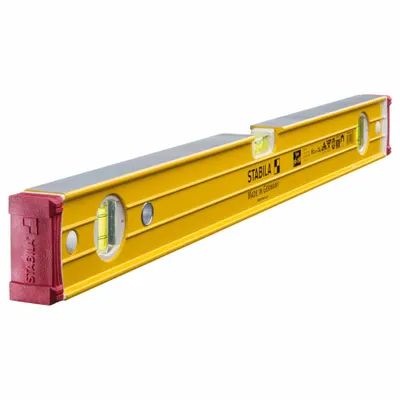 STABILA Box Level: Level & Plumb, Box, 2, Plain, 24 in Overall Lg, Top & Side Read - Magnetic Box Levels
