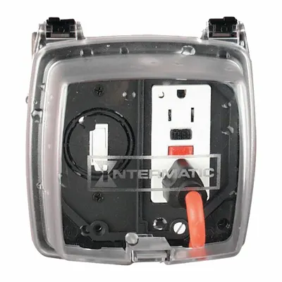 INTERMATIC While In Use Weatherproof Cover: 2 Gangs, Vertical, UV Stabilized Plastic - 2-Gang While-In-Use Weatherproof Covers