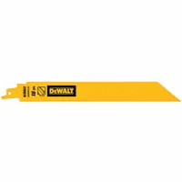DEWALT Reciprocating Saw Blade: 18 Teeth per Inch, 9 in Blade Lg, 1 in Blade Thick, Bi-Metal, 5 PK (MPN DWAR9118)