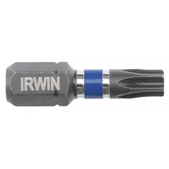 Two-piece set of insert Torx bits with T20 size and Torx head. Features a hex shank for use with standard power tools. Constructed from S2 steel for driving Torx fasteners in metric applications.