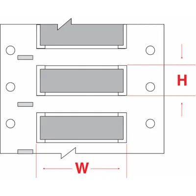 BRADY Sleeve Label: 1/2 in x 2 in, Polyolefin, Gray (Matte) - Brady Precut Sleeve Label Rolls
