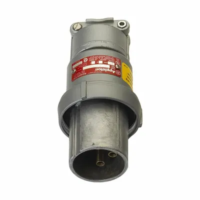APPLETON ELECTRIC Pin and Sleeve Plug: Gray, 250V DC/600V AC, Single Phase, 30 A, 2 Pole - Hazardous Location Plugs