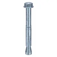 MKT FASTENING Wedge Anchor Bolt: 118 mm Overall Lg, 15 mm Dia, M10 Thread Size, Steel, Steel, 25 PK (MPN M14220301)