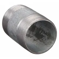 Pipe Nipple: 2 in Nominal Pipe Size, 6 1/2 in Lg, Schedule 40, Galvanized Steel, Welded (MPN 0331038802)