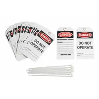 BRADY Danger Tag: Danger, Do Not Operate, Polyester, Write-On Surface, English, Danger, Tag, Plastic (MPN TG035E)